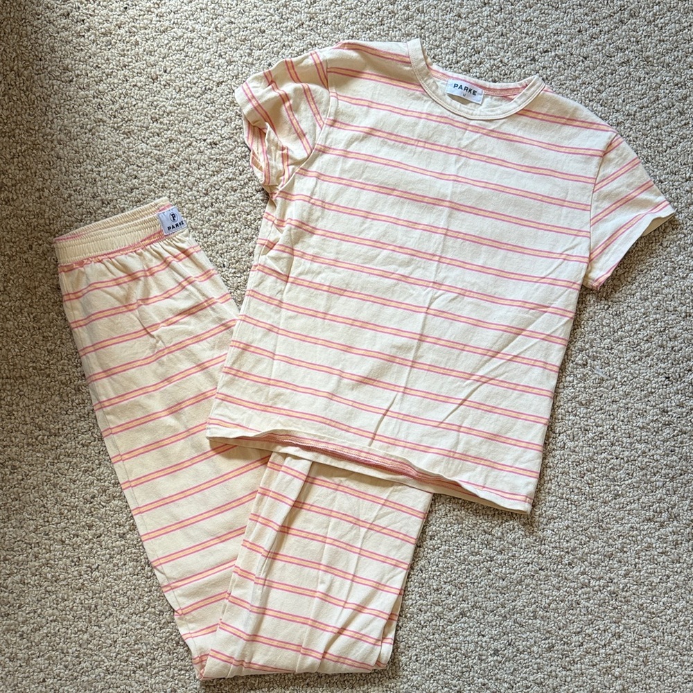 Parke Summerland Stripes Set — Short Sleeve Top and Pants